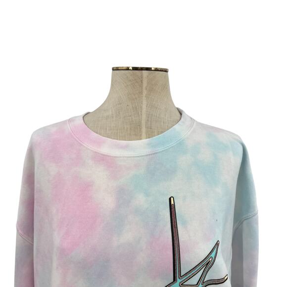 The Lumineers Brightside Roadside Motel Crewneck Sweatshirt Tie Dye Pink Blue XL - Picture 5 of 11
